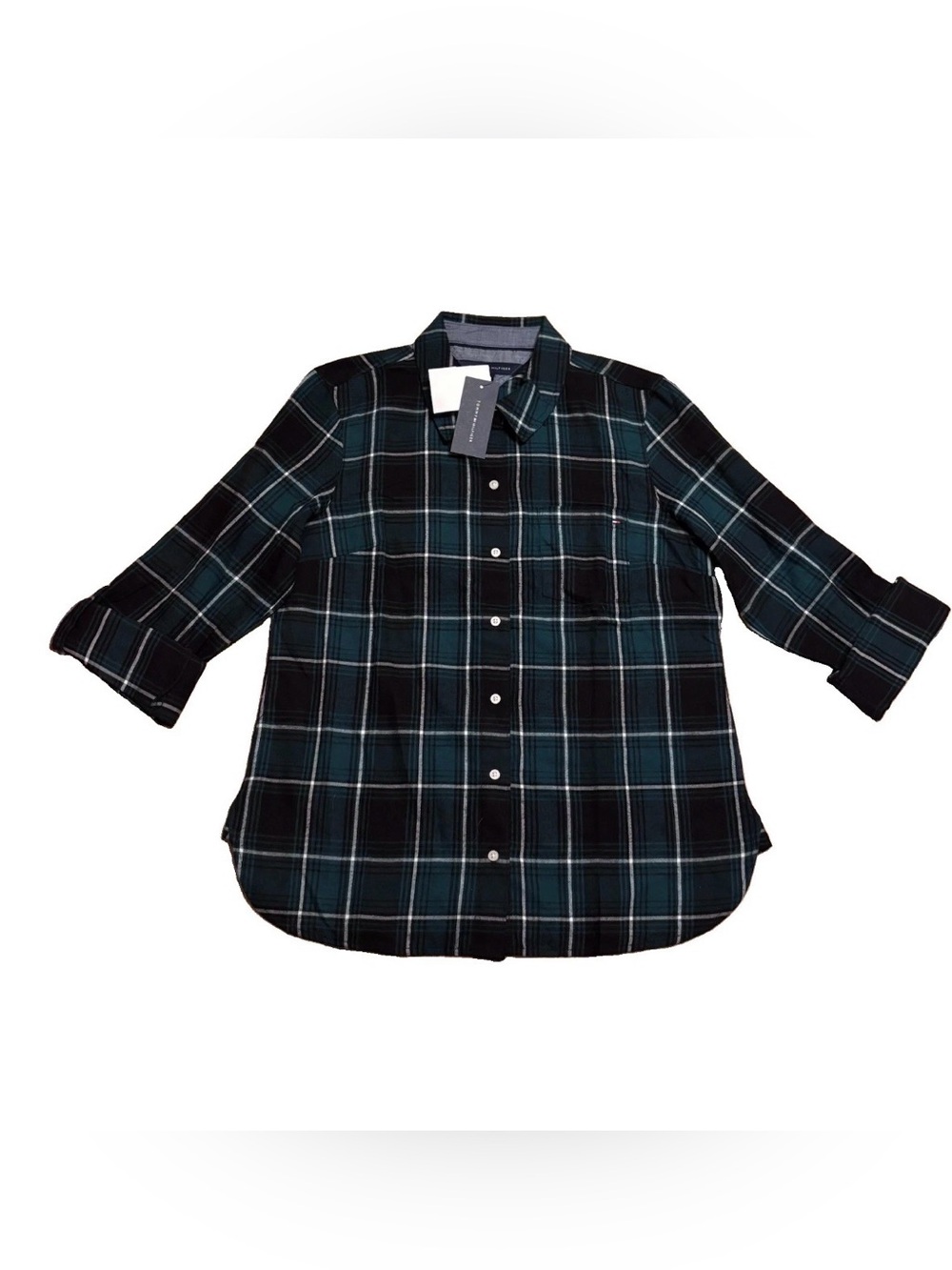 Tommy Hilfiger Women’s Plaid Flannel Button Down Shirt - Size 10